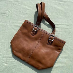Coach Vintage Brown Leather Tote Bag